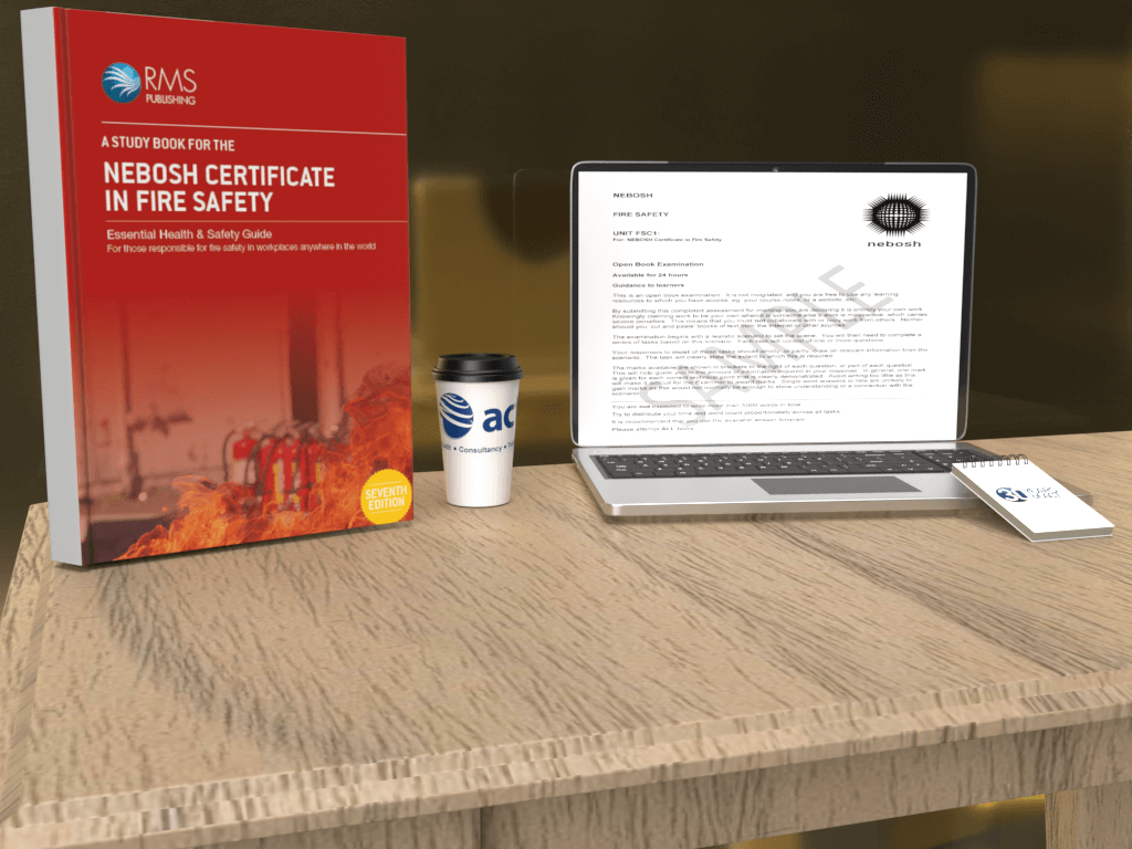 Image of a course picture, study guide, revision book, publication, icon or logo relating to an awarding body like NEBOSH, shown on the ACT Associates website.