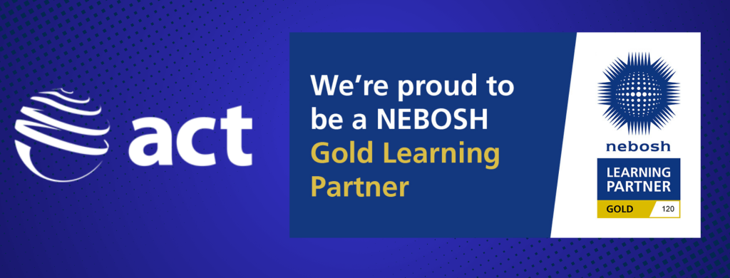 Image of a course picture, study guide, revision book, publication, icon or logo relating to an awarding body like NEBOSH, shown on the ACT Associates website.
